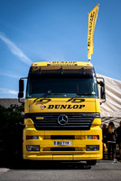 Yellow Mercedes Benz Actros Dunlop Tyre Truck