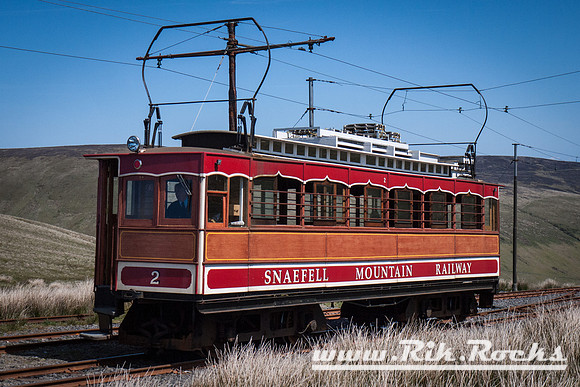 Snaefell Mountain Railway Tramway - Tram Car on the Isle of Man