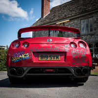 A Red Nissan GTR