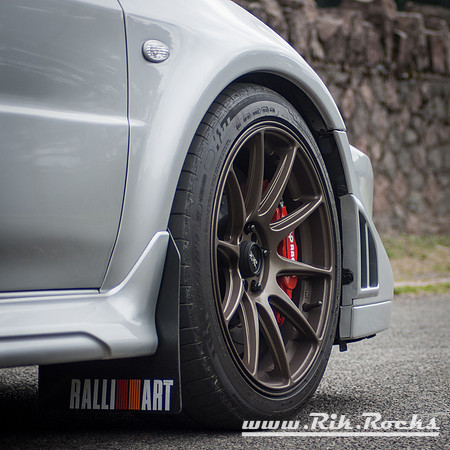 A Silver Mitsubishi Lancer Evolution VI Tommi Makinen Edition