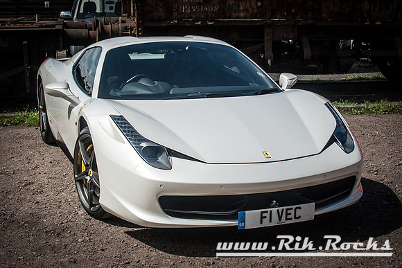 A White 2013 Ferrari 458 F1VEC