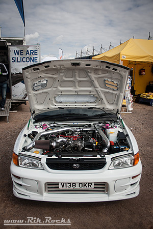 White Subaru Impreza WRX STi Classic V138OKR