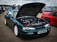 A Green Nissan S14A 200SX V491NMV