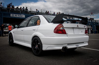 A Scotia White Mitsubishi Evo 6