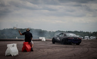 A Matt Black Nissan 200SX Drifting