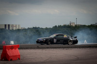 A Black Nissan 200SX Drifting