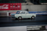 A Ford Cortina Mk1 at Santa Pod Raceway