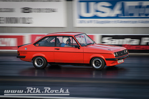 A Signal Red Ford Escort RS2000 MkII Custom