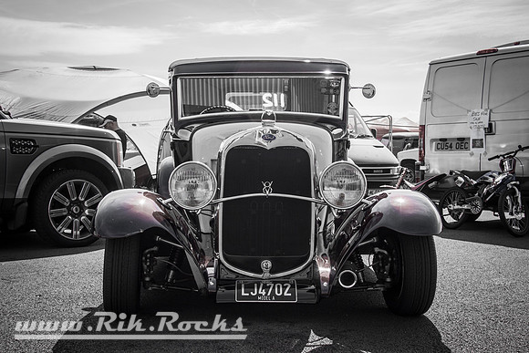 A Ford Model A V8 at Santa Pod