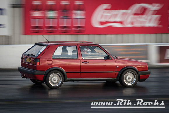 Red Volkwagen Golf GTi Mk2 3Dr
