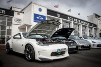 A Row of Nissan 370z's at Ace Cafe London - Z Car Meet - 10-Oct-15
