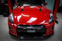 a Red Nissan GTR at Severn Valley Motorsport (SVM) 8DSS