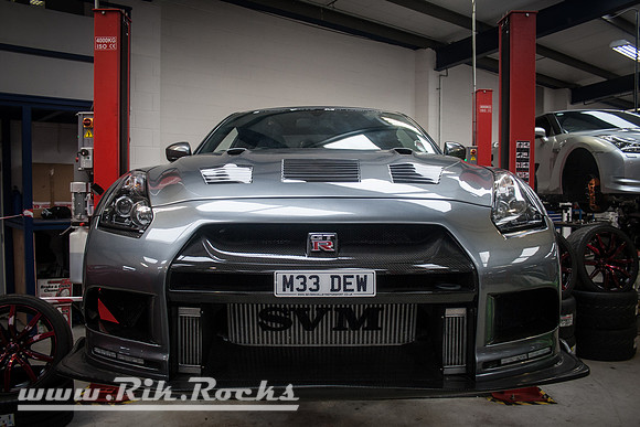 A Grey Nissan GTR at Severn Valley Motorsport (SVM) M33 DEW