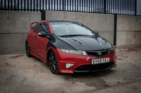 A Red Honda Civic Type-R FN2 at Severn Valley Motorsport KY59YAJ