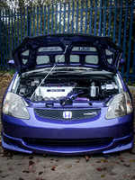 A Purple Honda Civic Type-R EP3 Engine Bay at Severn Valley Moto