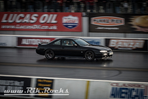 A Black Nissan 200sx S14a at Santa Pod V293 NWU