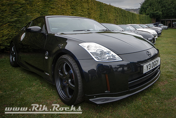 Nissan 350z Black at Shelsley Walsh Hill Climb Breakfast Meet March 2015 Y30GGY