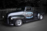Matt Black 1947 V8 Chevy Truck Pictured at The Goodwood Festival of Speed