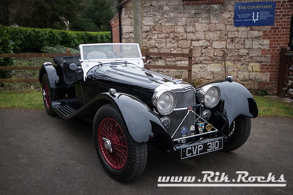 Black Jaguar SS100 at Shelsley Walsh Hill Climb Breakfast Meet March 2015 CVP310