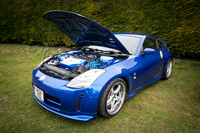 Blue Nissan 350z Fairlady at Shelsley Walsh Hill Climb Breakfast Meet March 2015 UK52ZED